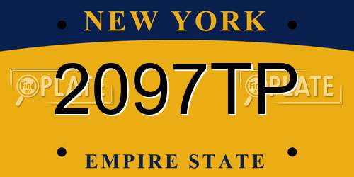 2097TP New York License Plate