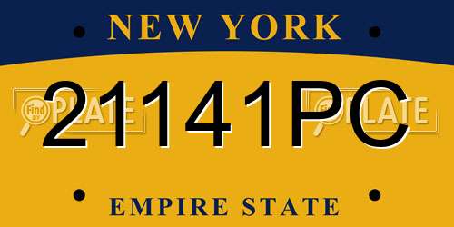 21141PC New York License Plate