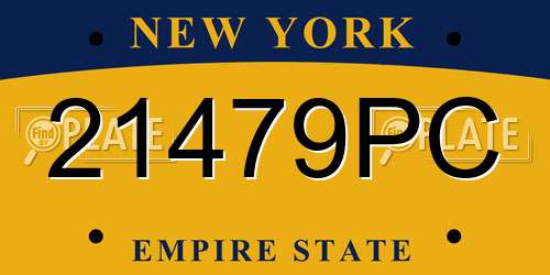 21479PC New York License Plate