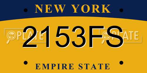 2153FS New York License Plate
