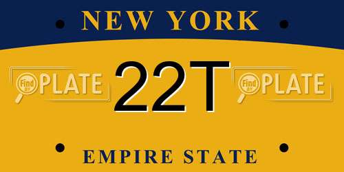 22T New York License Plate