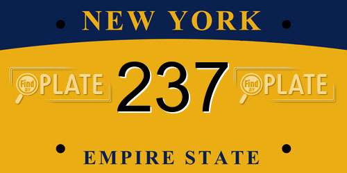 237 New York License Plate