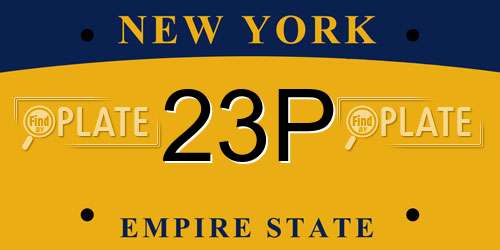 23P New York License Plate