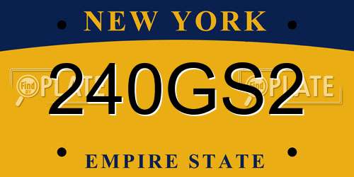 240GS2 New York License Plate