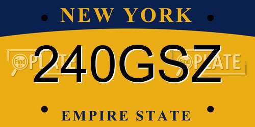 240GSZ New York License Plate