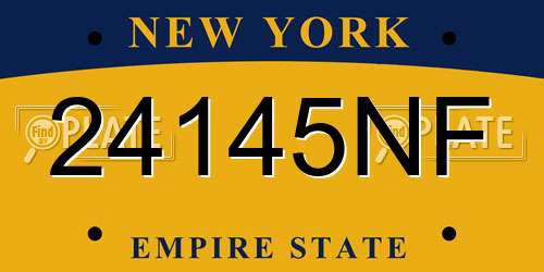 24145NF New York License Plate