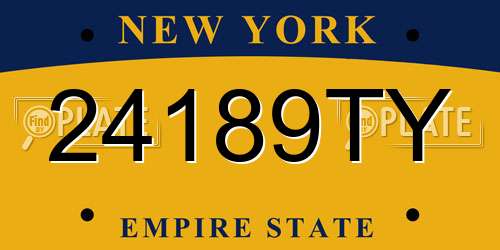 24189TY New York License Plate