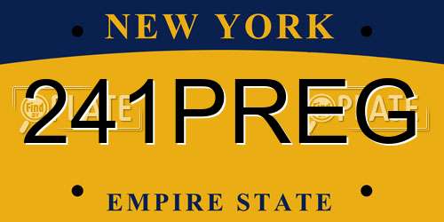 241PREG New York License Plate