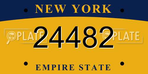 24482 New York License Plate