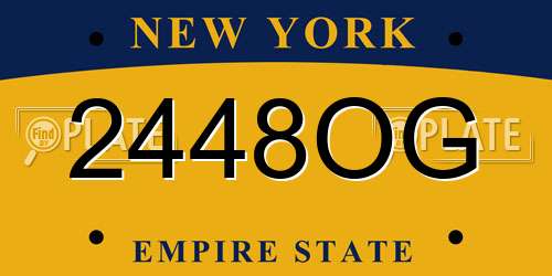 2448OG New York License Plate