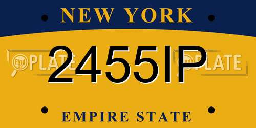 2455IP New York License Plate