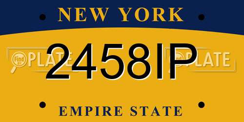 2458IP New York License Plate