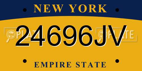 24696JV New York License Plate