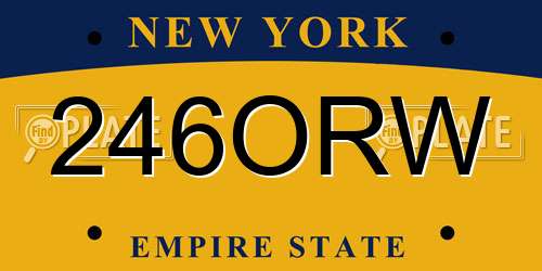 246ORW New York License Plate