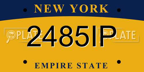2485IP New York License Plate