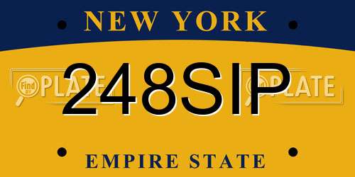248SIP New York License Plate