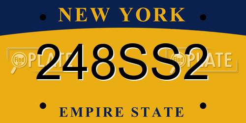 248SS2 New York License Plate