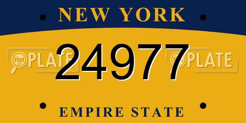 24977 New York License Plate