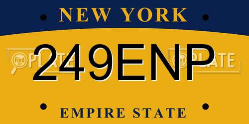249ENP New York License Plate