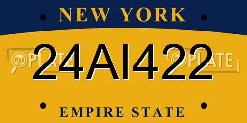 24AI422 New York License Plate