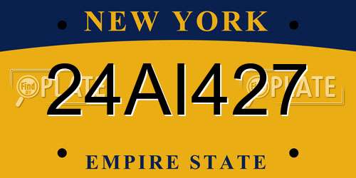 24AI427 New York License Plate