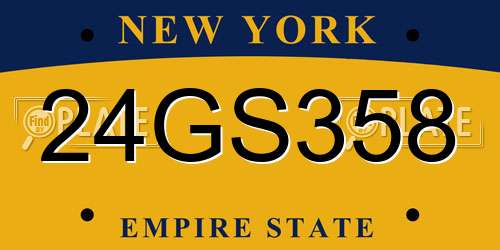 24GS358 New York License Plate