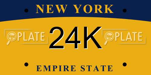 24K New York License Plate