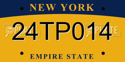 24TP014 New York License Plate