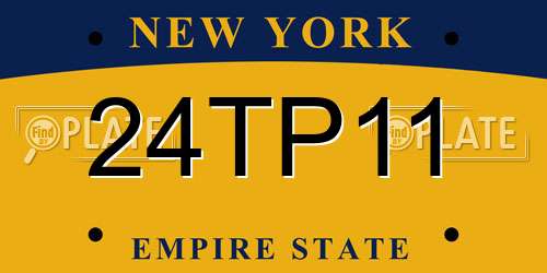 24TP11 New York License Plate