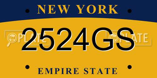 2524GS New York License Plate