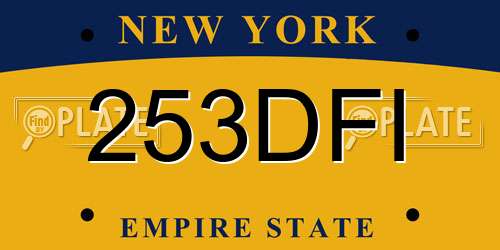 253DFI New York License Plate