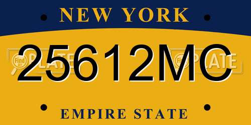 25612MC New York License Plate