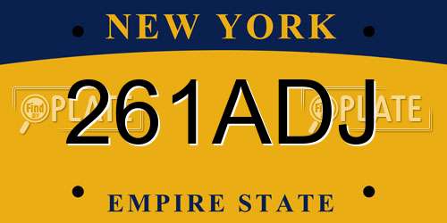 261ADJ New York License Plate
