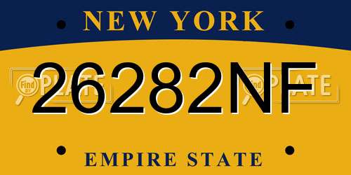 26282NF New York License Plate