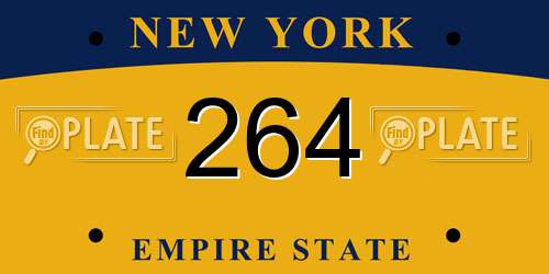 264 New York License Plate