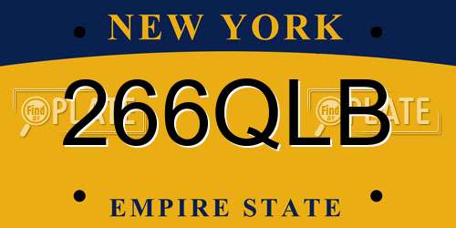 266QLB New York License Plate