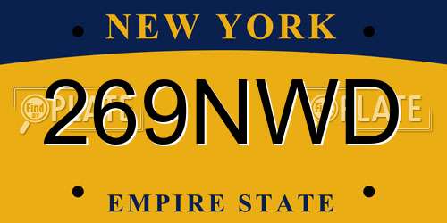 269NWD New York License Plate