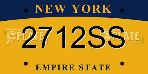 2712SS New York License Plate