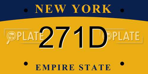 271D New York License Plate
