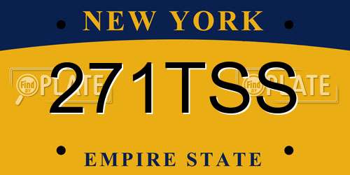 271TSS New York License Plate