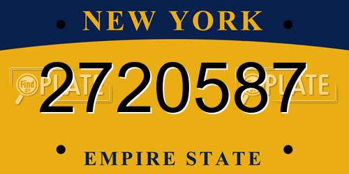 2720587 New York License Plate