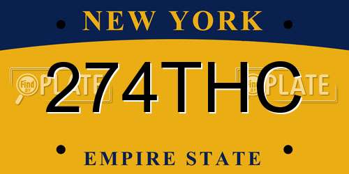 274THC New York License Plate