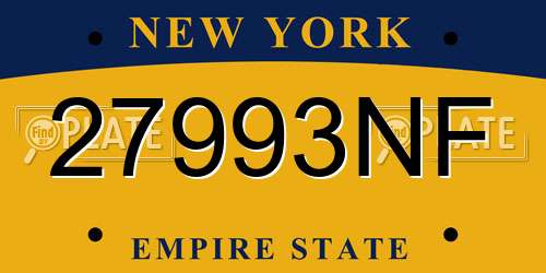 27993NF New York License Plate