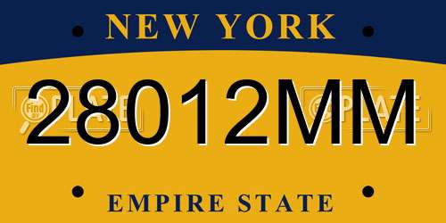 28012MM New York License Plate