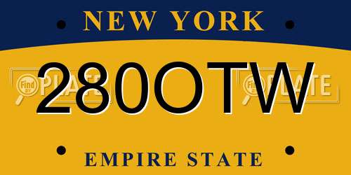280OTW New York License Plate
