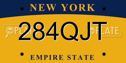 284QJT New York License Plate