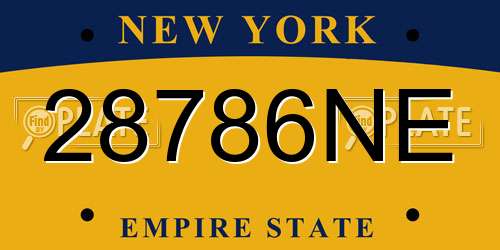 28786NE New York License Plate