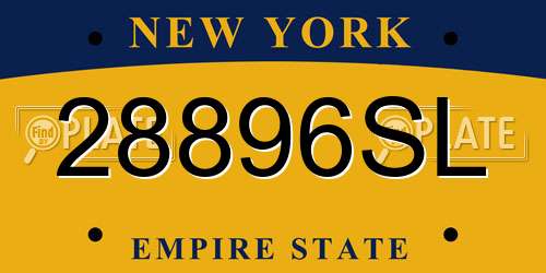 28896SL New York License Plate