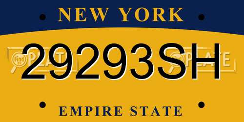 29293SH New York License Plate