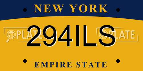294ILS New York License Plate